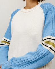 STRIPE RAGLAN CREW