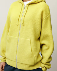 TEXTURED ZIP HOODED SWEATER