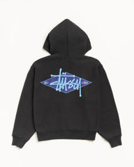 BASIC DIAMOND ZIP HOODIE