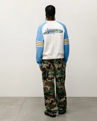 STRIPE RAGLAN CREW