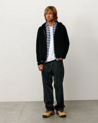 WAFFLE CASHMERE ZIP HOOD SWEATER