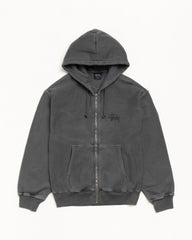 BASIC STÜSSY ZIP HOODIE PIGMENT DYED