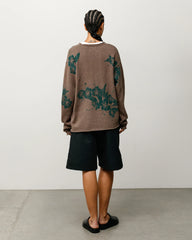 FLORAL ROLL NECK SWEATER