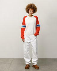 STRIPE RAGLAN CREW
