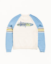 STRIPE RAGLAN CREW