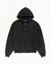 CURSIVE APPLIQUE ZIP HOODIE
