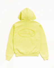 CURSIVE APPLIQUE ZIP HOODIE