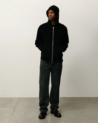 TEXTURED ZIP HOODED SWEATER