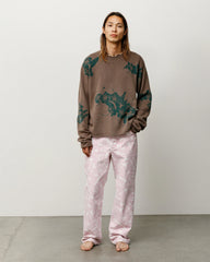 FLORAL ROLL NECK SWEATER