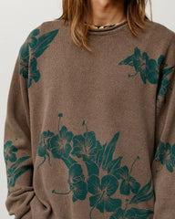 FLORAL ROLL NECK SWEATER
