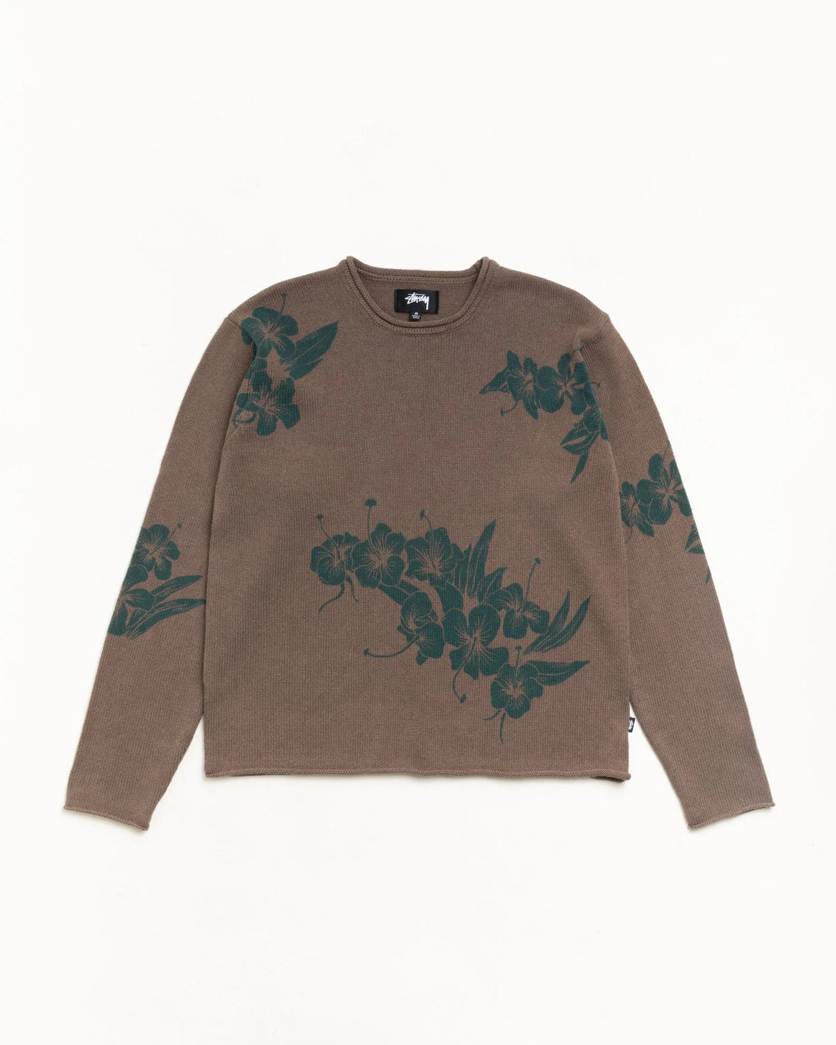 FLORAL ROLL NECK SWEATER