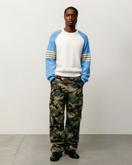STRIPE RAGLAN CREW